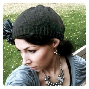 black knitted hat easy pattern