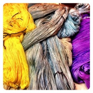 wool sock yarn over dyeing