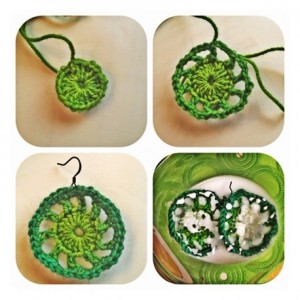 tutorial crocheted earrings