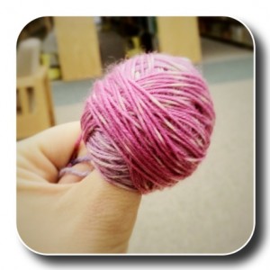 winding a center-pull ball of yarn