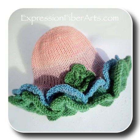 ruffled easy baby knit hat pattern
