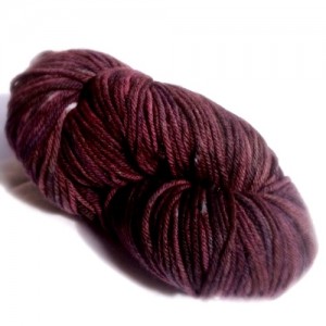 burgundy worsted wool yarn hand dyed