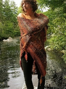 four winds wrap knitted shawl