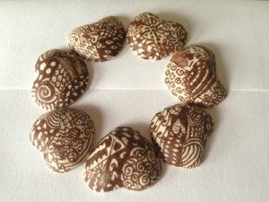 zentangle clay hearts how to