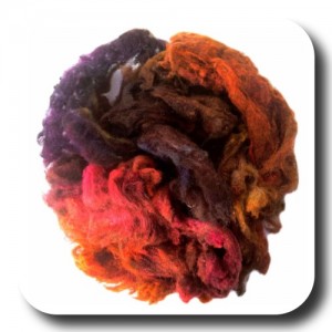 sunset colors wool fleece fibre