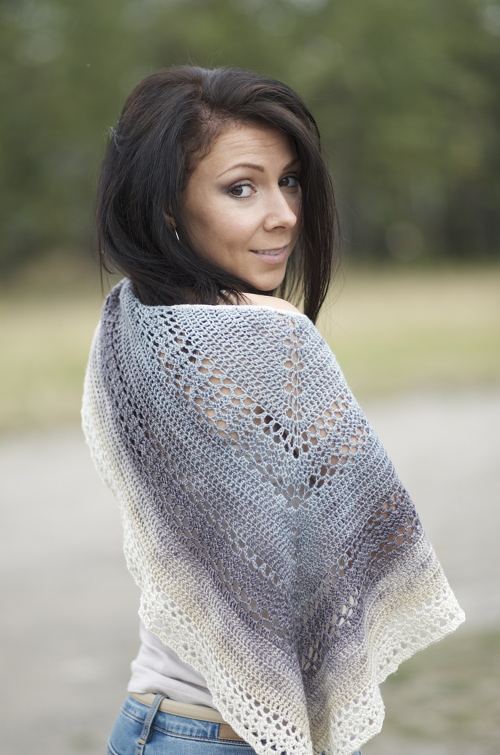 neptune's tears crocheted shawl