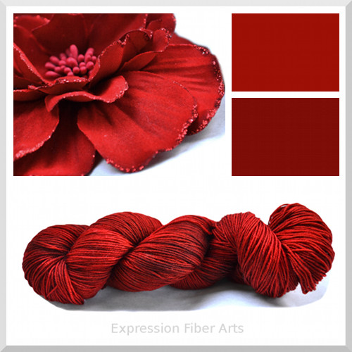 crimson red superwash merino wool yarn