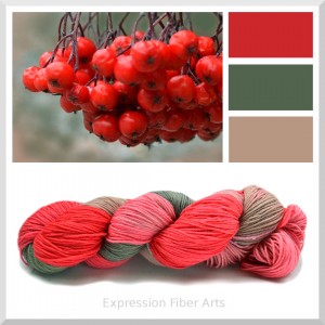 mountain ash berries yarn color