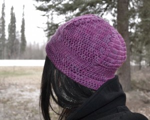 fuschia crocheted hat pattern