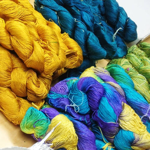 colorful silk yarn