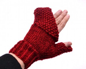 free flip top knitted mitten pattern