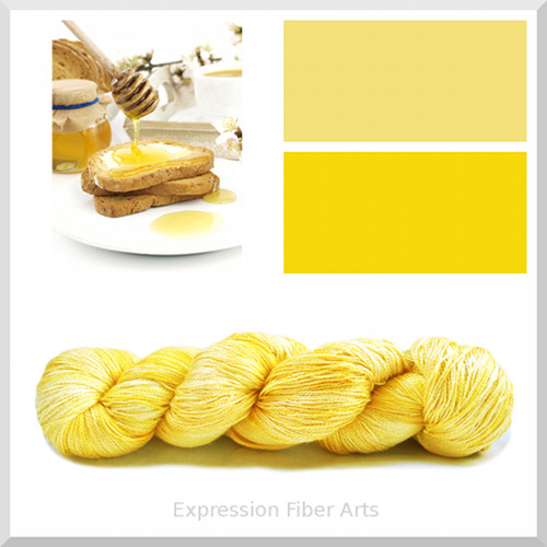 yellow silk yarn pic