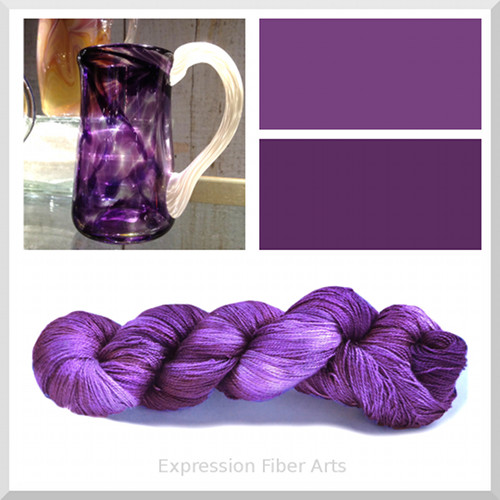 purple silk yarn photo