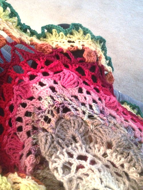 circle crocheted blanket