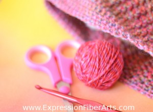 scissors crochet hook yarn ball hat