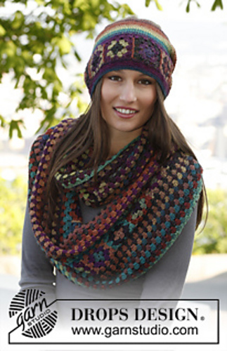 magic shawl hat with squares free crochet pattern