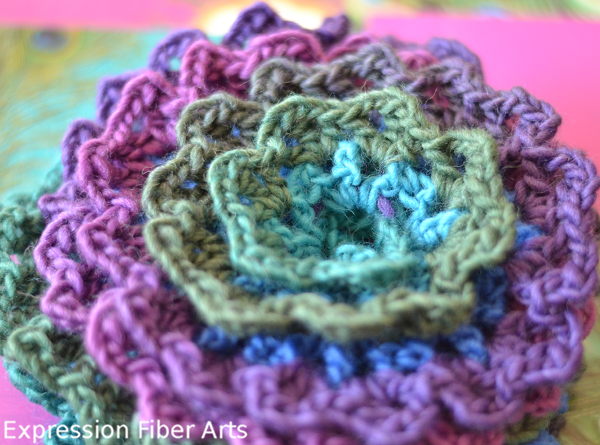 spiral spectrum crochet scarf pattern