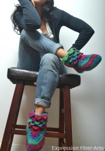 crocodile stitch crochet booties pattern