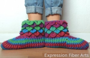 crocodile stitch crochet booties pattern