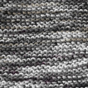 knitted garter stitch wool sock yarn