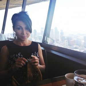 knitting in the space needle