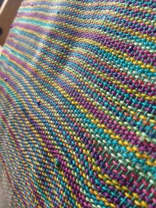 woven fabric on the schacht flip folding loom