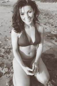 girl on beach maui bikini