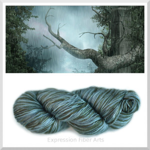 forest rain silk yarn