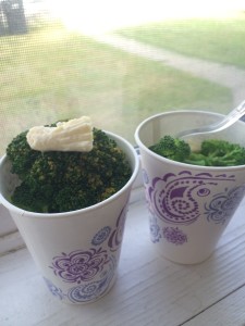 microwaved broccoli