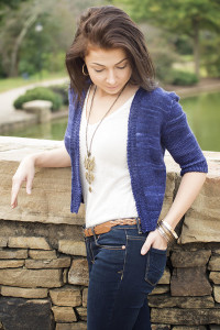 chandi's blue traveling sweater