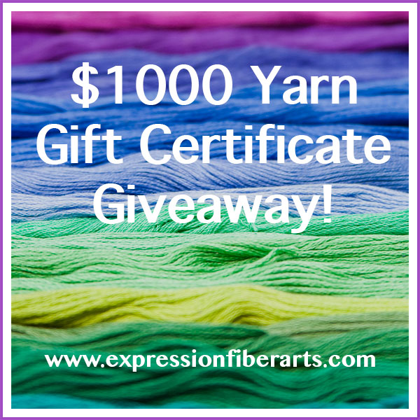 $1000 Yarn Gift Certificate Giveaway! - Expression Fiber Arts