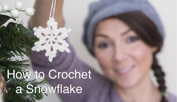 how to crochet a snowflake easy