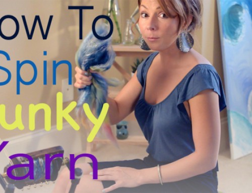 How to Spin Funky Art Yarn (with flowers)
