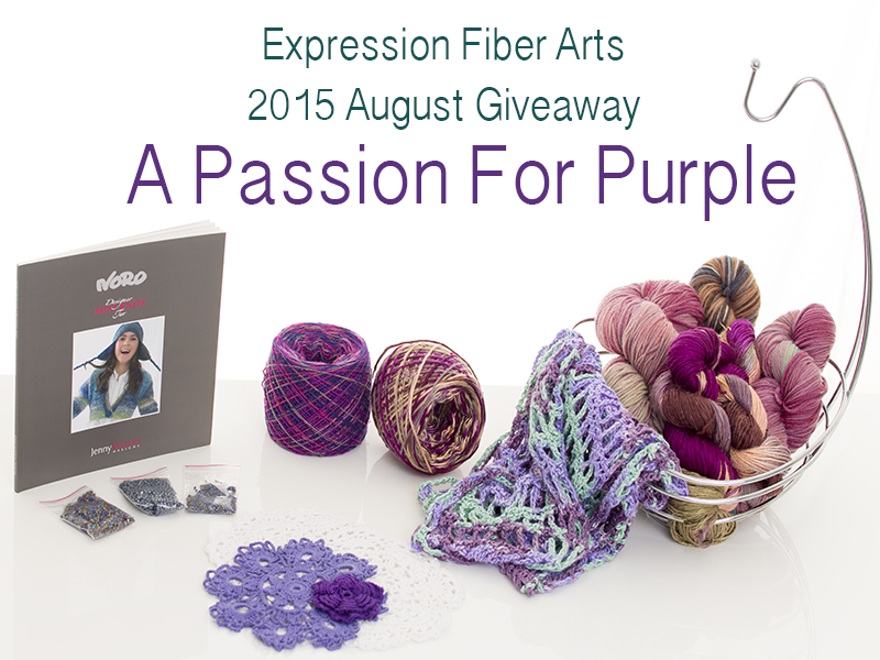 passion for purple august 2015 expression fiber arts free yarn giveaway