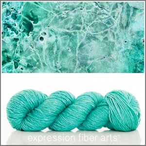malachite chandi pearlescent merino silk worsted yarn
