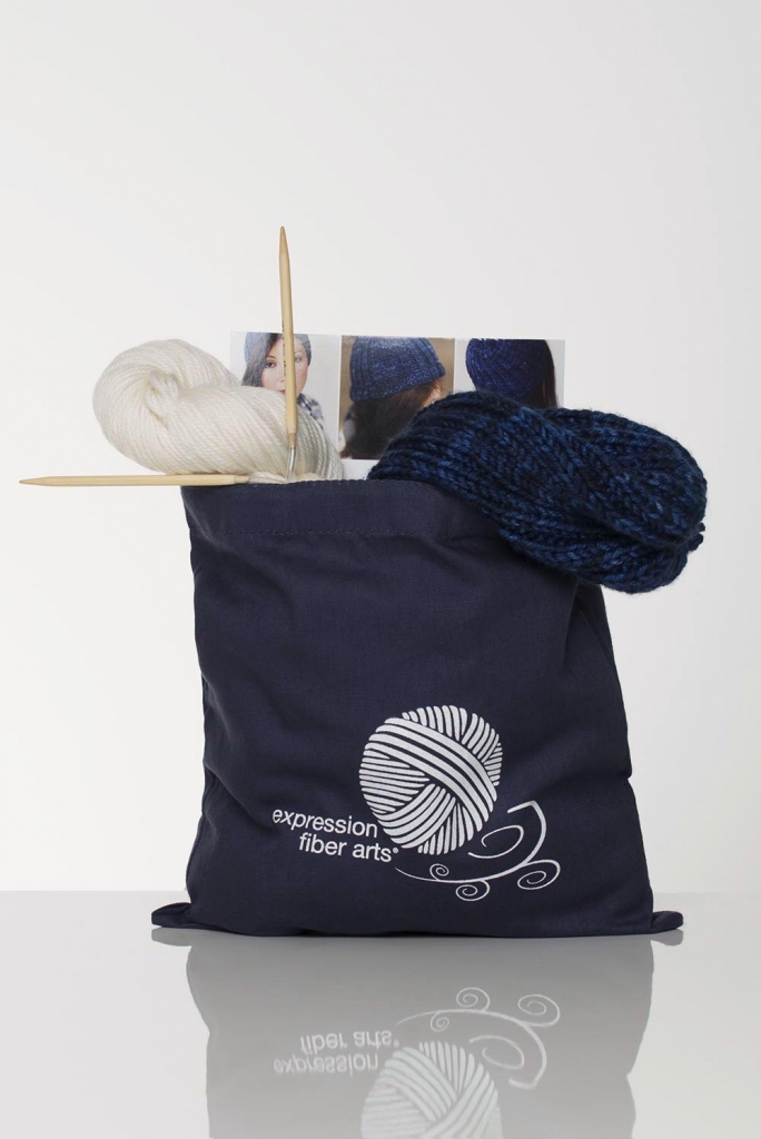 Expression Fiber Arts Basic Beginner Knitted Beanie Hat Kit + Tutorial