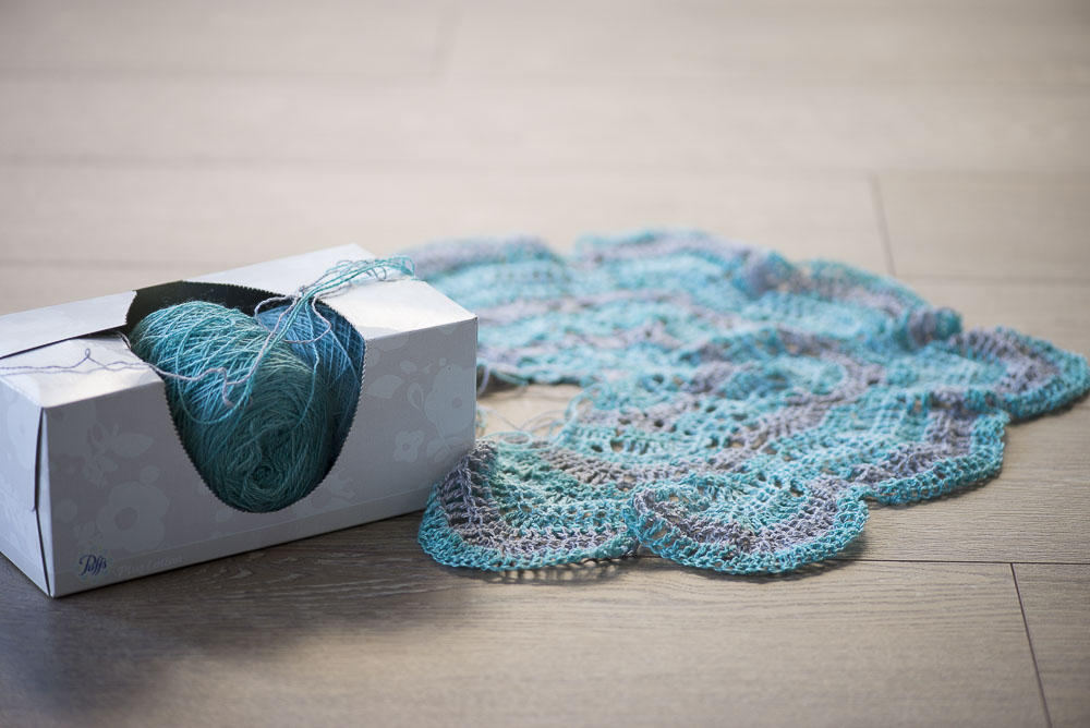 crocheted lace shawl
