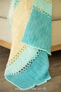 Ocean-Inspired Crochet Baby Blanket Pattern by Expression Fiber Arts