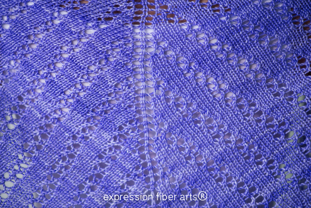 Lacy Lavender - Knitted Shawl Pattern by Expression Fiber Arts