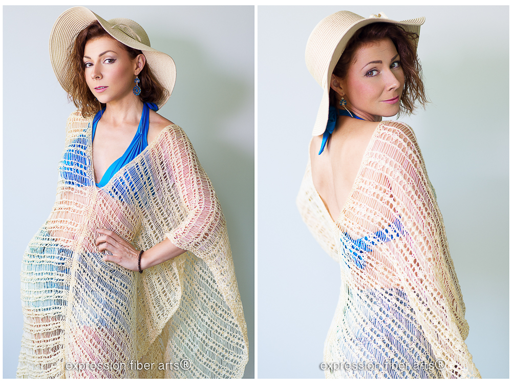 Shifting Sands Knitted Beach Tunic Pattern by Expression Fiber Arts