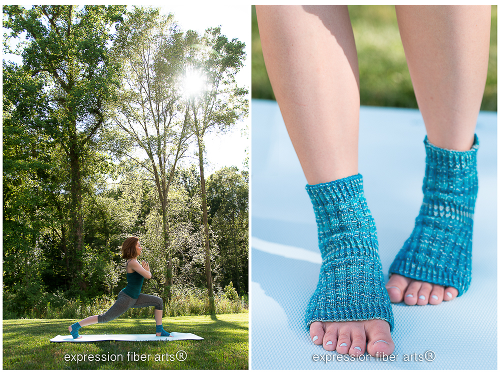 Asana Knitted Yoga Sock Pattern - Expression Fiber Arts