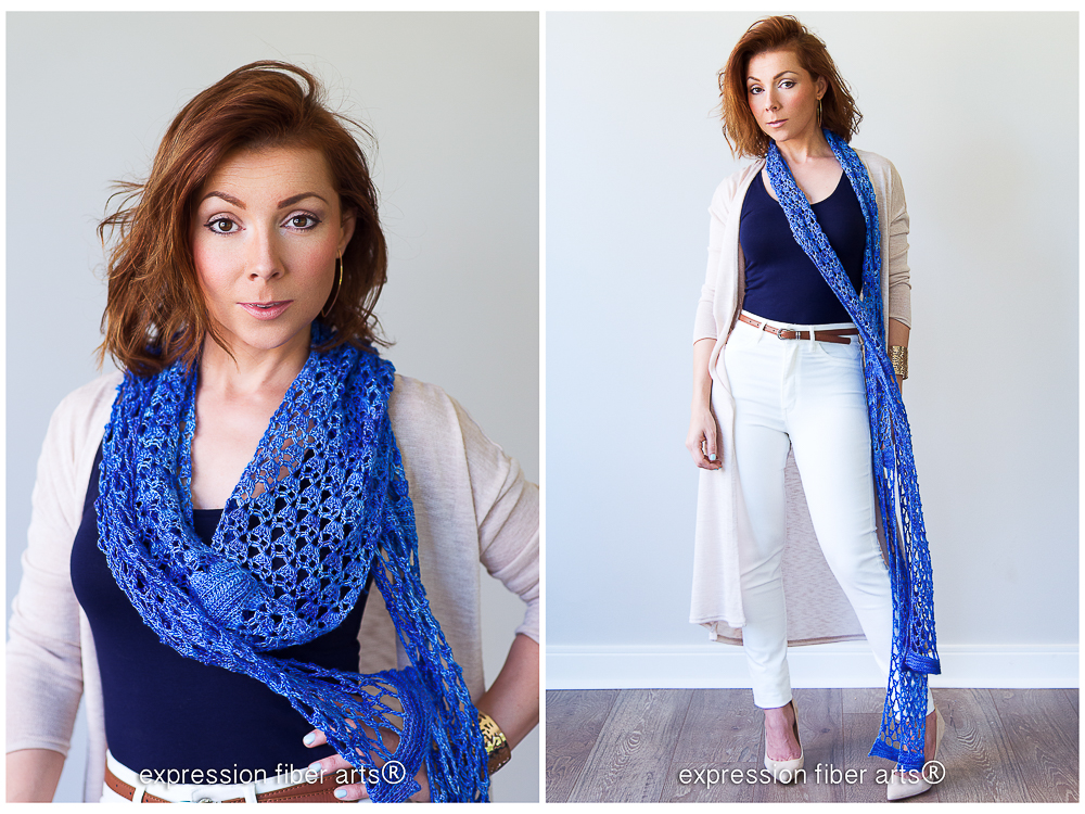 Whiffle Crochet Scarf Pattern by Expression Fiber Arts
