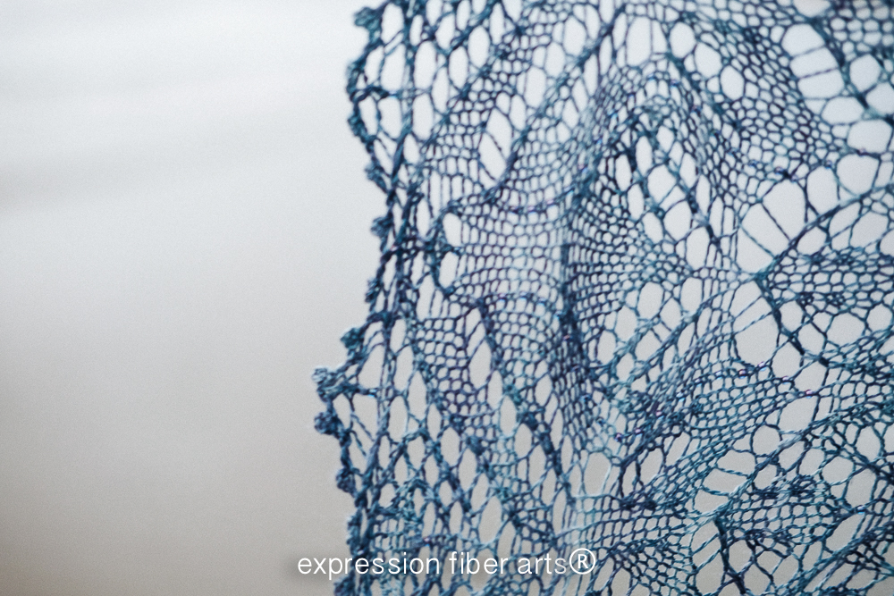 stola farfalla beaded knitted shawl pattern