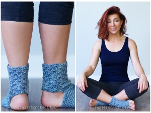 Prana crochet yoga sock pattern