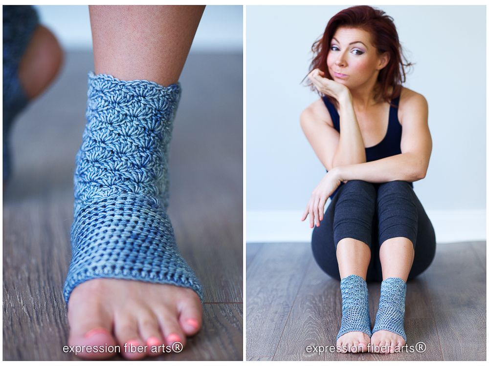 Crochet yoga socks 