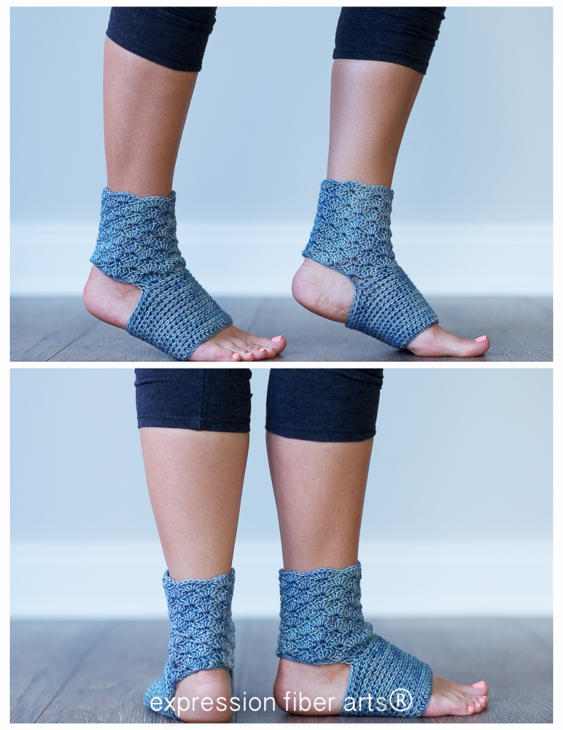 Free Shanti Crochet Yoga Sock Pattern - Expression Fiber Arts