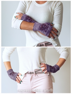 beaded fingerless mitts knitted pattern