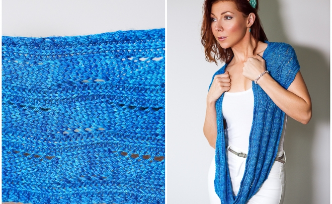 how to knit this gorgeous cyandine cowl by Emily Walton for Expression Fiber Arts