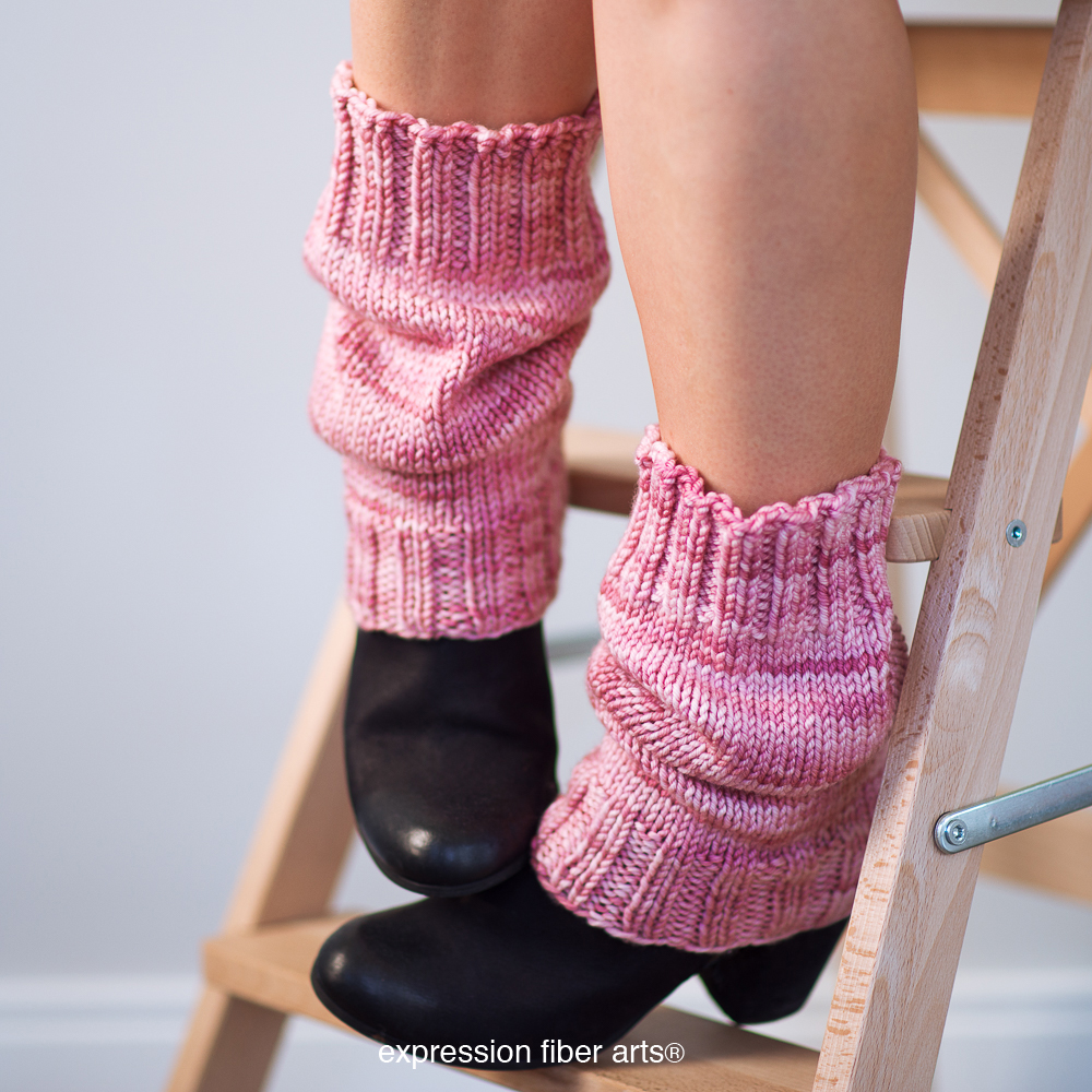 Free Scrunchable Knitted Leg Warmer Pattern Expression Fiber Arts A Positive Twist On Yarn