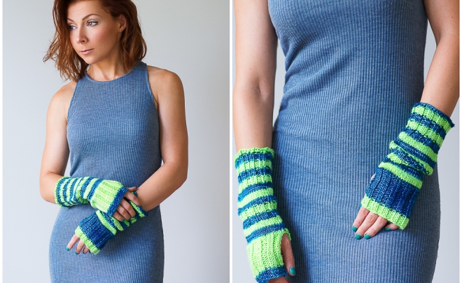 how to knit slouchable knitted arm warmers